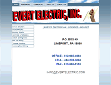 Tablet Screenshot of evertelectric.com